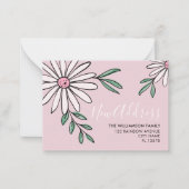 Faire-part de déménagement moderne marguerite (Devant)