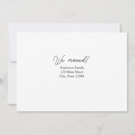 Faire-part de déménagement Nouvel An Nouveau foyer (Dos)