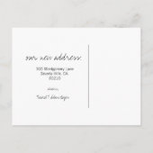 Faire-part de déménagement personnalisable // Turq (Dos)