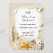 Faire-part de demoiselle d'honneur pour mariage au (Devant / Derrière)