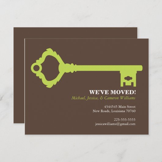 Faire-part de déplacement (Devant / Derrière)