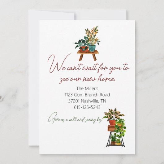 Faire-part de déplacement (Dos)