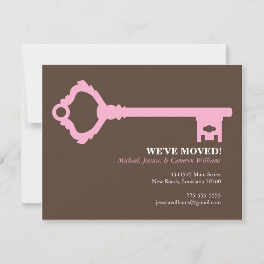 Faire-part de déplacement (Devant)