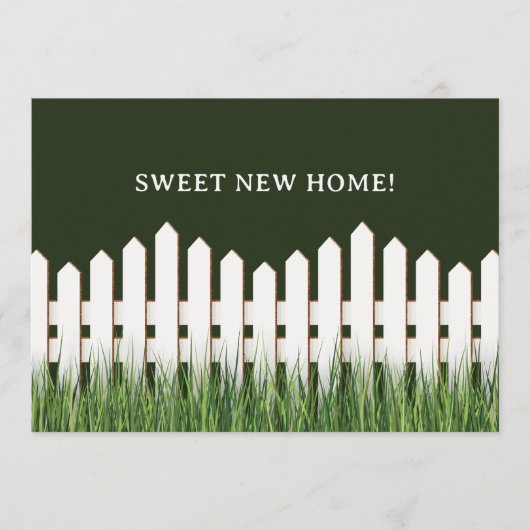 Faire-part de déplacement avec clôture blanche (Devant)