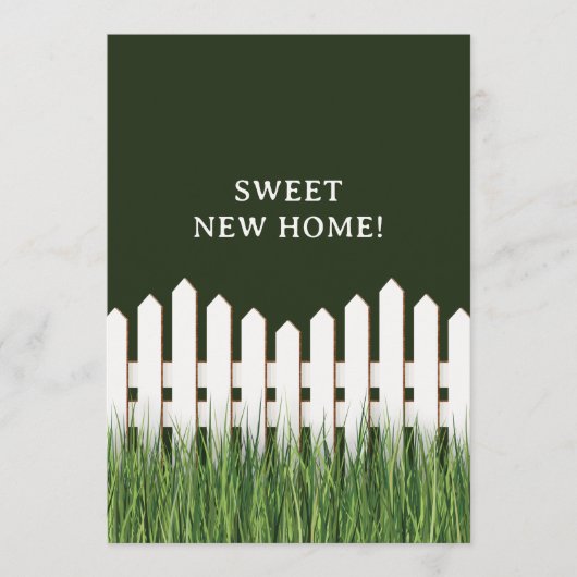 Faire-part de déplacement avec clôture blanche (Devant)