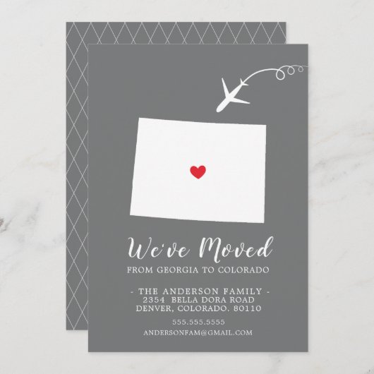 Faire-part de déplacement | COLORADO (Devant / Derrière)