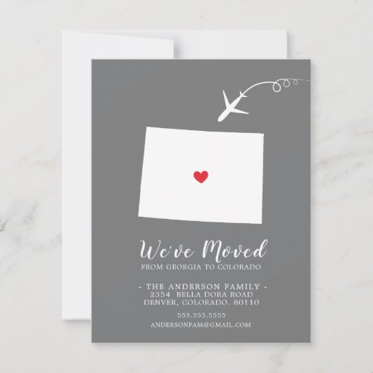 Faire-part de déplacement | COLORADO (Devant)
