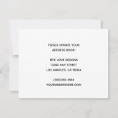 Faire-part de déplacement d'adresse nouvelle entre (Dos)