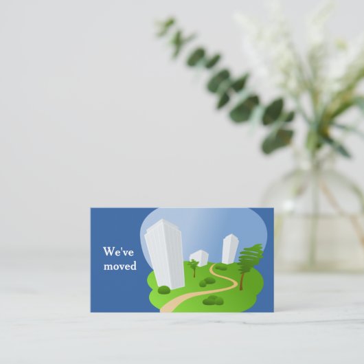Faire-part de déplacement d'adresse Office Buildin (Debout devant)