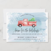 Faire-part de déplacement de camion agricole rouge (Devant)