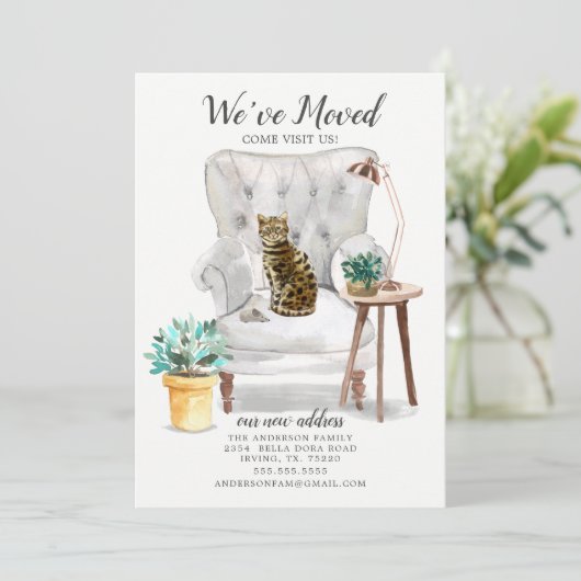 Faire-part de déplacement de chats du Bengale (Debout devant)