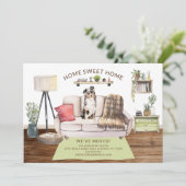 Faire-part de déplacement de chien berger australi (Debout devant)