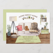 Faire-part de déplacement de chien de caniche (Devant / Derrière)