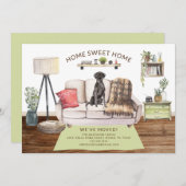 Faire-part de déplacement de chien du laboratoire  (Devant / Derrière)