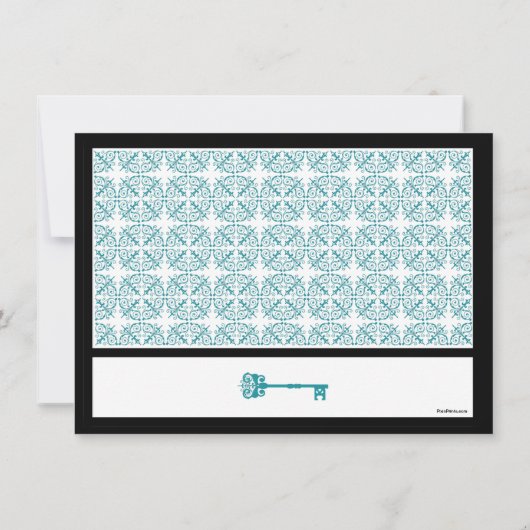 Faire-part de déplacement de clé bleue (Dos)