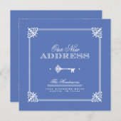 Faire-part de déplacement de clé de squelette | Bl (Devant / Derrière)