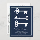 Faire-part de déplacement de clé minimale de la ma (Devant / Derrière)