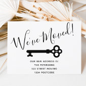 Faire-part de déplacement de clé minimale noire