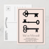 Faire-part de déplacement de clé minimale simple n (Devant / Derrière)