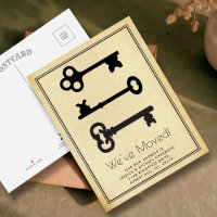 Faire-part de déplacement de clé minimale Vintage