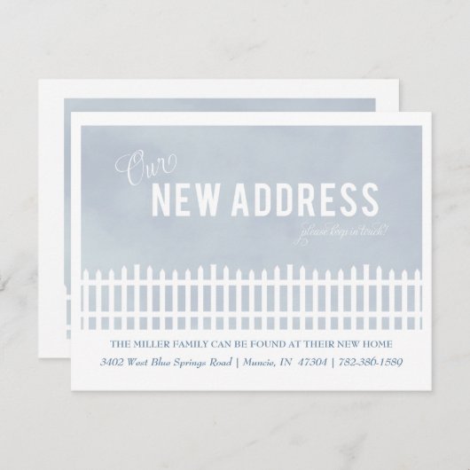 Faire-part de déplacement de clôture de ticket (Devant / Derrière)