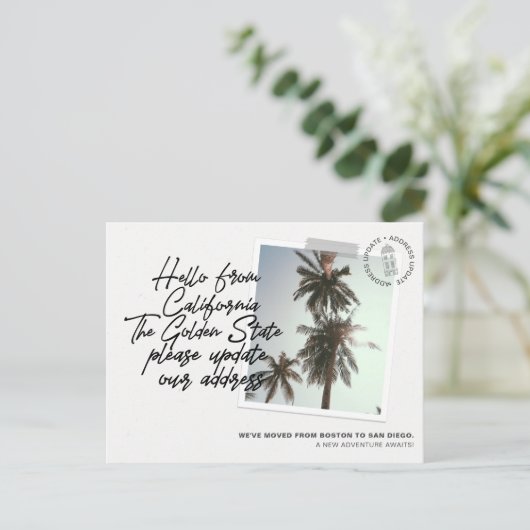 Faire-part de déplacement de destination de l'État (Debout devant)