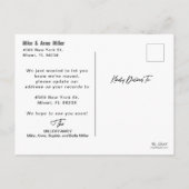 Faire-part de déplacement de destination de l'État (Dos)