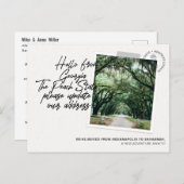 Faire-part de déplacement de destination de l'État (Devant / Derrière)