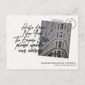 Faire-part de déplacement de destination de l'État (Devant)