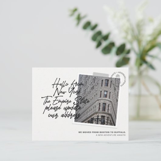 Faire-part de déplacement de destination de l'État (Debout devant)