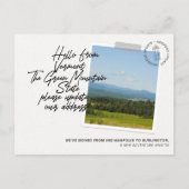 Faire-part de déplacement de destination d'État du (Devant)