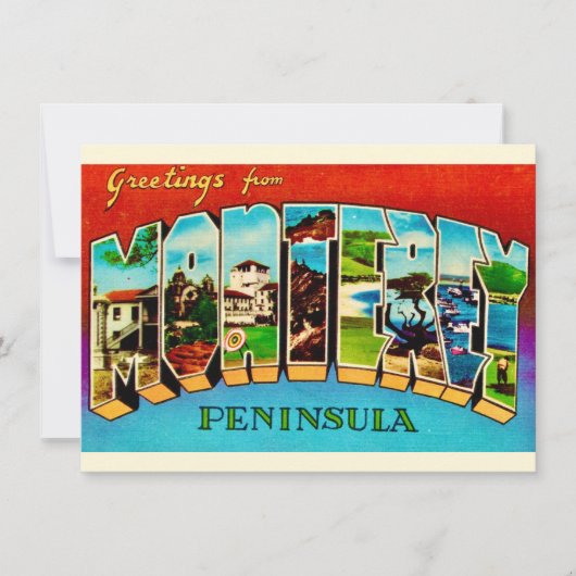 Faire-part de déplacement de la carte de Monterey  (Devant)