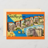 Faire-part de déplacement de la carte NC Raleigh (Devant / Derrière)