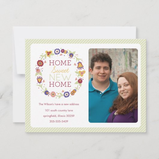 Faire-part de déplacement de la couronne de fleurs (Devant)