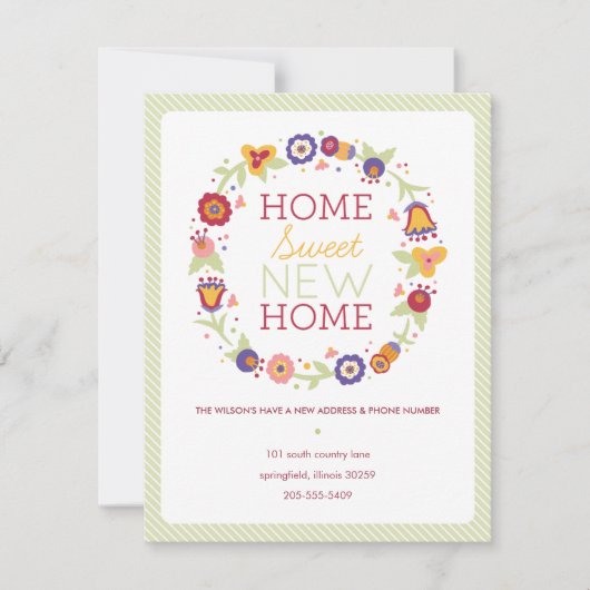 Faire-part de déplacement de la couronne florale (Devant)