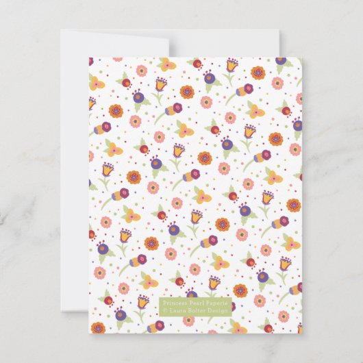 Faire-part de déplacement de la couronne florale (Dos)