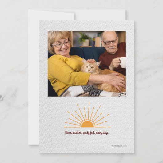 Faire-part de déplacement de la photo de chat (Dos)