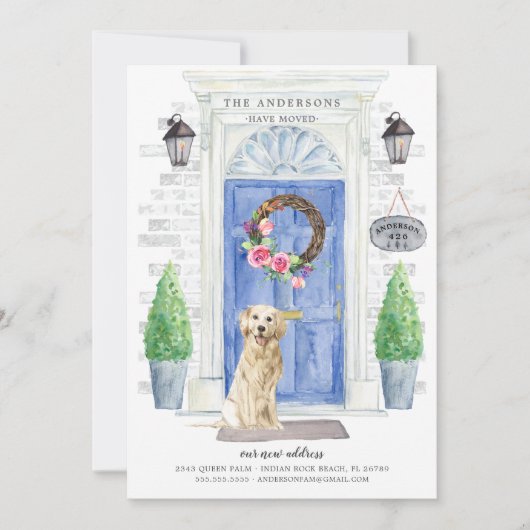 Faire-part de déplacement de la porte d'entrée de (Devant)