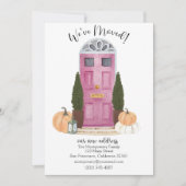 Faire-part de déplacement de la porte rose (Devant)