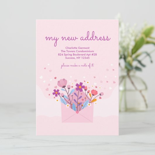 Faire-part de déplacement de la puissance des fleu (Debout devant)