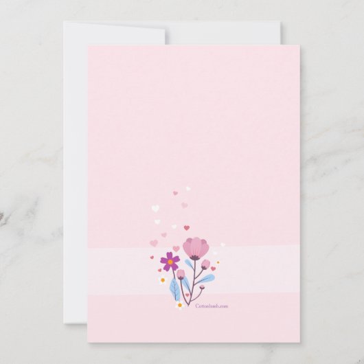 Faire-part de déplacement de la puissance des fleu (Dos)