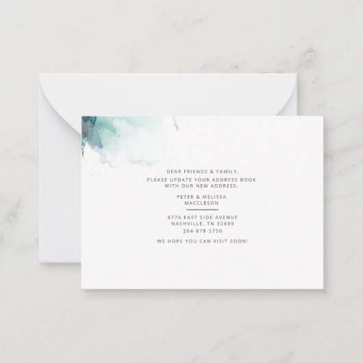 Faire-part de déplacement de l'agent d'adresse Bud (Dos)