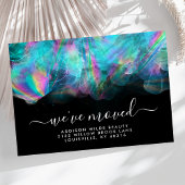 Faire-part de déplacement de l'alcool holographiqu