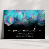 Faire-part de déplacement de l'alcool holographiqu