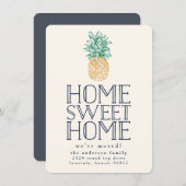 Faire-part de déplacement de l'ananas vintage (Devant / Derrière)