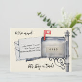 Faire-part de déplacement de l'aquarelle de boîte  (Debout devant)