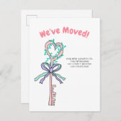 Faire-part de déplacement de l'illustration clé de (Devant / Derrière)