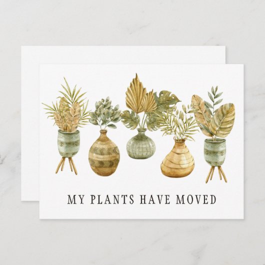 Faire-part de déplacement de nouvelle adresse Plan (Devant / Derrière)