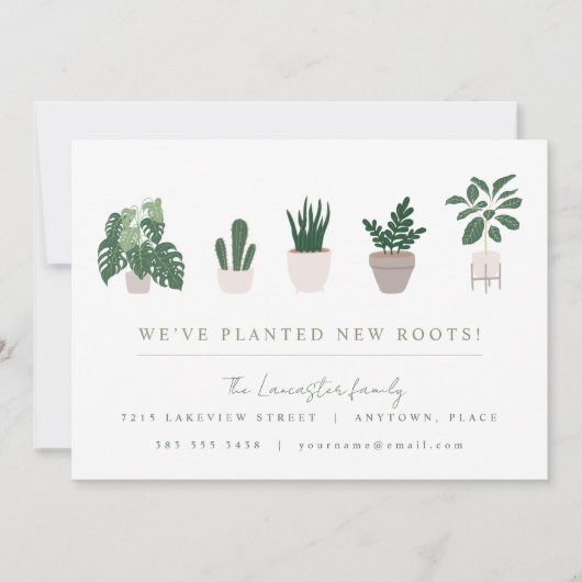 Faire-part de déplacement de nouvelles racines pla (Devant)