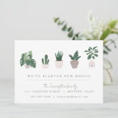 Faire-part de déplacement de nouvelles racines pla (Debout devant)